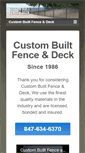 Mobile Screenshot of custombuiltfence-deck.com